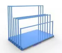 Вертикальный стеллаж для листового металла с делителями СВДМ_1-3_07-3_05-1