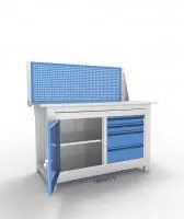 Верстак слесарный двухтумбовый АСПроф14/0-4/ЭП