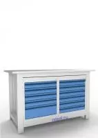 Верстак слесарный двухтумбовый АСПроф14/5-6