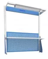 Перфопанель (перфорированный экран) со светильником и с полкой навесной ЭСПн