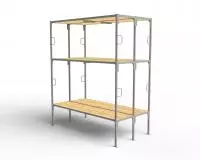 Нары металлические трехъярусные двухсторонние