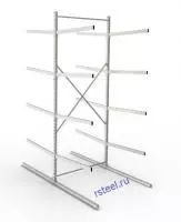 Стеллаж консольный ДВУХсторонний 1-но секционный СКл