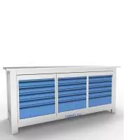 Верстак слесарный трехтумбовый АСПроф19 /5-5-5