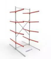 Стеллаж консольный ДВУХсторонний 1-но секционный СК