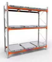 Стеллаж с выкатными платформами СП 2700 /3 яр/ 9 вп