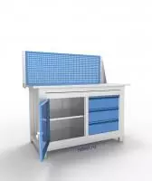 Верстак слесарный двухтумбовый АСПроф14/0-3/ЭП