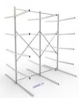 Стеллаж консольный ДВУХсторонний 2-х секционный СКл