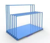 Вертикальный стеллаж для листового металла с делителями СВМД_1-3_07-4