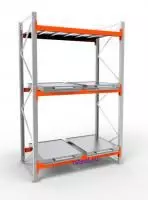 Стеллаж с выкатными платформами СП 1800 /3 яр/ 4 вп / оцинк. внут. 0,7