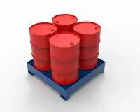 Поддон металлический для бочек ПДБ 4-П125 / ПДБ 4-П150