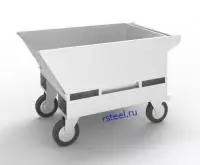 Тележка - контейнер для стружки ТК-120 с ручным опрокидыванием