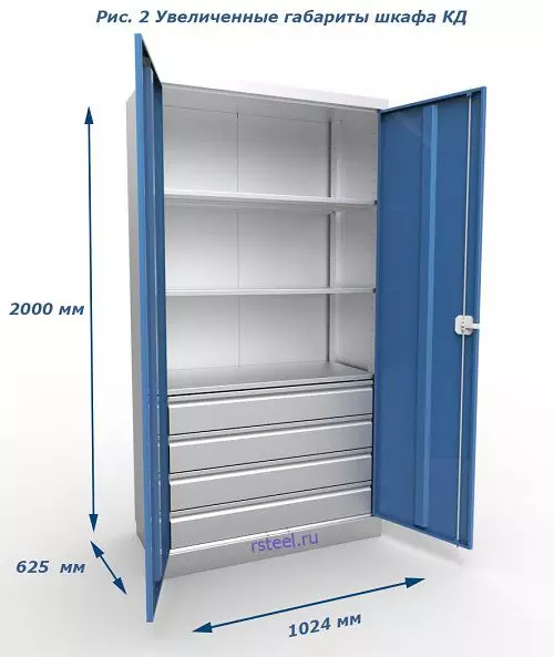 Увеличенные габариты шкафа КД картинка