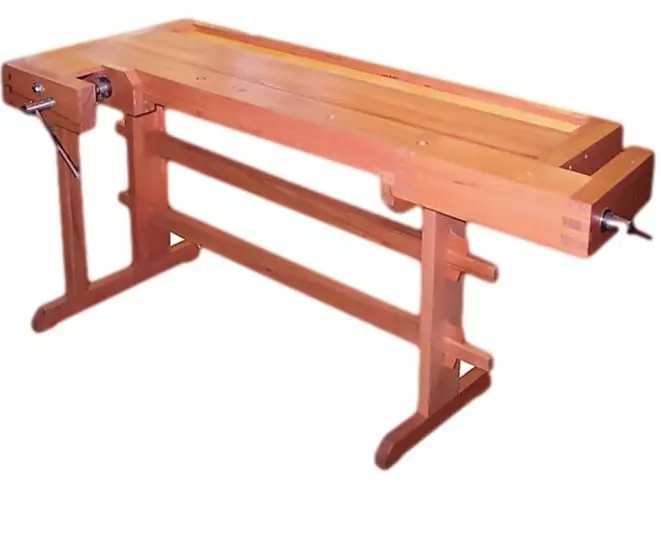 Столярный верстак с тисками картинка