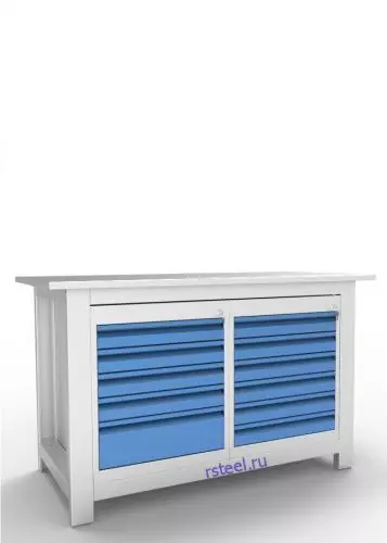 Верстак слесарный двухтумбовый АСПроф14/5-6