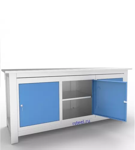 Верстак слесарный трехтумбовый АСПроф19 /0-0-0