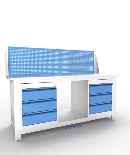 Верстак слесарный трехтумбовый АСПроф19 /3-Пп-3/ ЭП