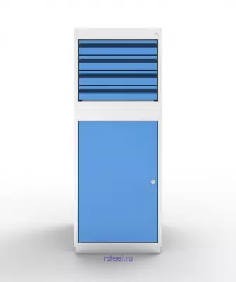 Тумба металлическая с ящиками ШК1/4ящ_2п