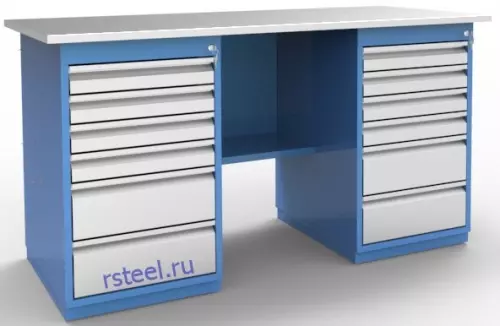 Верстак слесарный двухтумбовый ВМ.266