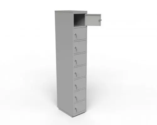 Шкаф металлический на 8 ячеек ШРС 18 серый