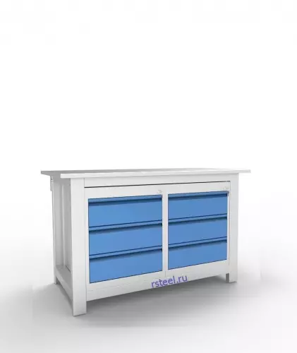 Верстак слесарный двухтумбовый АСПроф14/3-3