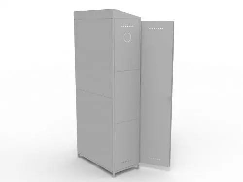 Шкаф для газовых баллонов ШГ-2кр с наклонной крышей - вид сзади