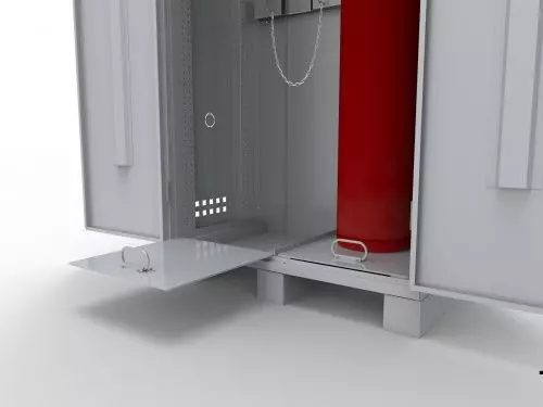 Шкаф для газовых баллонов ШБ-2/1 - пандус