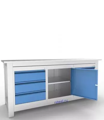 Верстак слесарный трехтумбовый АСПроф19 /3-0-4