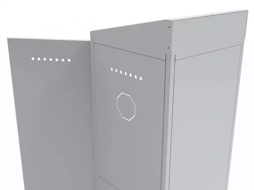 Шкаф для газовых баллонов ШГ-2кр с наклонной крышей - крыша