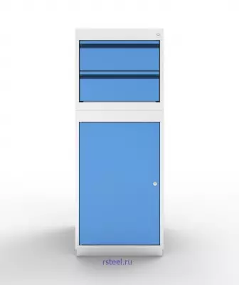 Тумба инструментальная металлическая ШК1/2ящ_2п