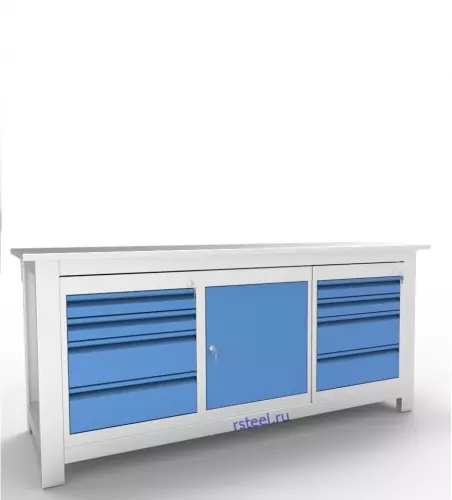 Верстак слесарный трехтумбовый АСПроф19 /4-0-4