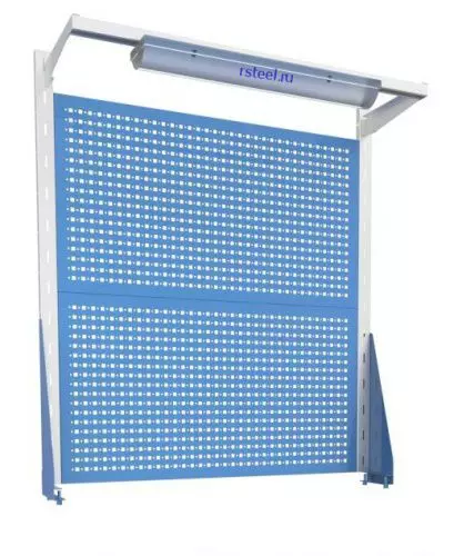 Перфопанель (перфорированный экран) двойной со светильником ЭДС