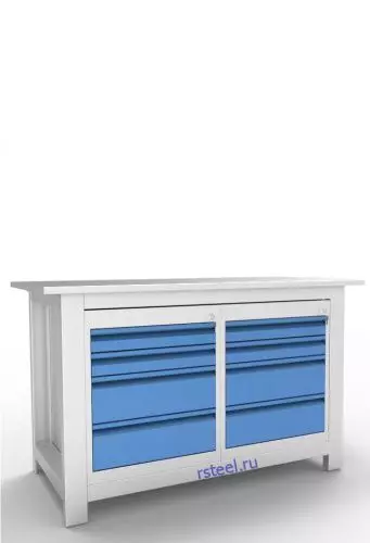 Верстак слесарный двухтумбовый АСПроф14/4-4