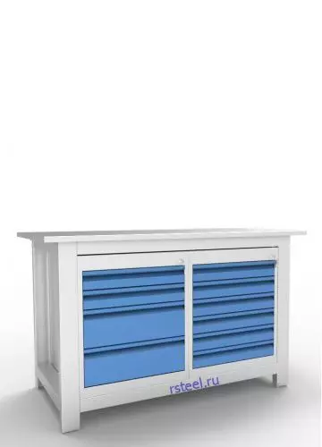 Верстак слесарный двухтумбовый АСПроф14/4-6