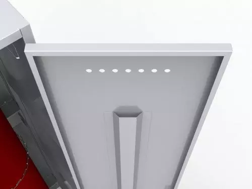 Шкаф для газовых баллонов ШГ-2кр с наклонной крышей - дверь