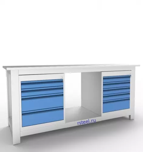 Верстак слесарный трехтумбовый АСПроф19 /4-Пп-5