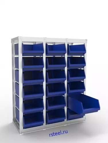 ССЯ 110.45.18 Стойка-стеллаж на 18 ящиков, без крышки
