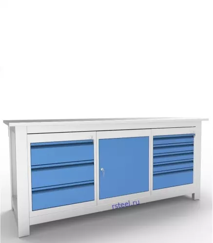 Верстак слесарный трехтумбовый АСПроф19 /3-0-5