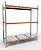Стеллаж с выкатными платформами СП 2700 /3 яр/ 3 вп / оцинк. внут. 0,7
