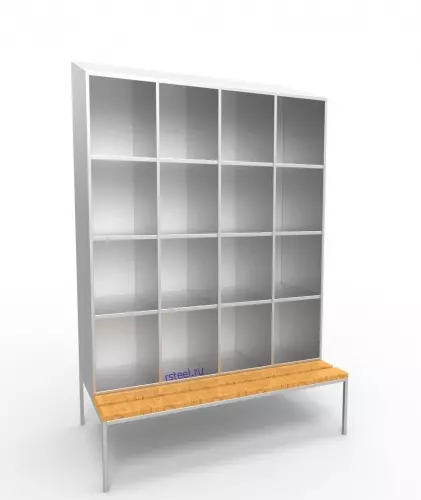 Шкаф для личных вещей и одежды со скамьей ШЯ-16/скамья