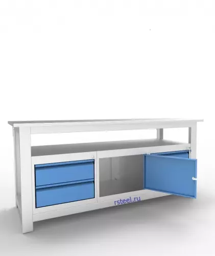 Верстак слесарный трехтумбовый АСПроф19 /2м-0м-2м