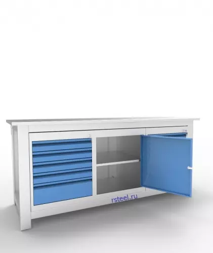 Верстак слесарный трехтумбовый АСПроф19 /5-0-6