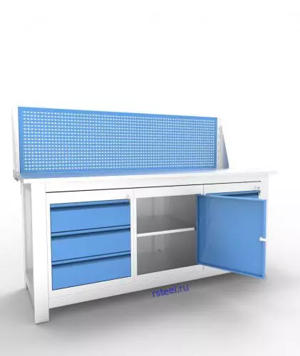 Верстак слесарный трехтумбовый АСПроф19 /3-0-3/ ЭП