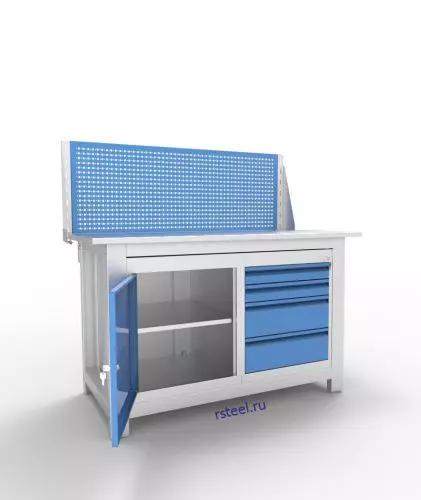 Верстак слесарный двухтумбовый АСПроф14/0-4/ЭП