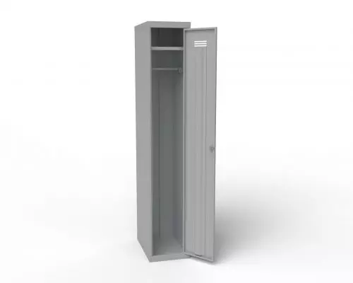 Шкаф гардеробный металлический ШРС 11 300 основная сеция серый