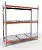 Стеллаж с выкатными платформами СП 2700 /3 яр/ 6 вп / оцинк. внут. 0,7