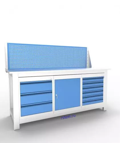 Верстак слесарный трехтумбовый АСПроф19 /3-0-6/ ЭП