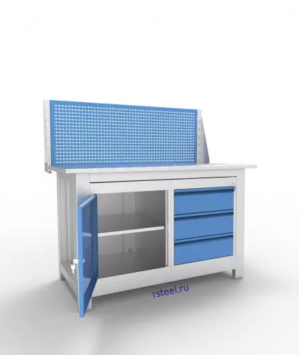 Верстак слесарный двухтумбовый АСПроф14/0-3/ЭП