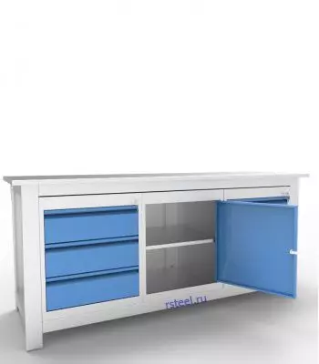 Верстак слесарный трехтумбовый АСПроф19 /3-0-5