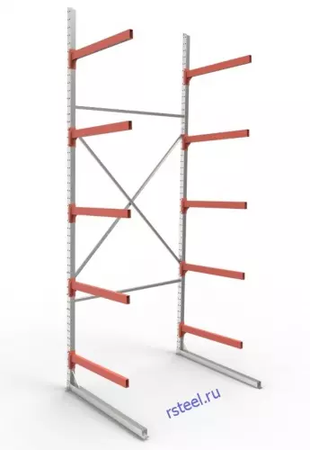 Стеллаж консольный ОДНОсторонний 1-но секционный СК