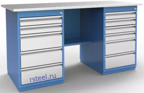 Верстак слесарный двухтумбовый ВМ.256